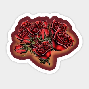 Rose bouquet. Sticker